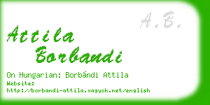 attila borbandi business card
